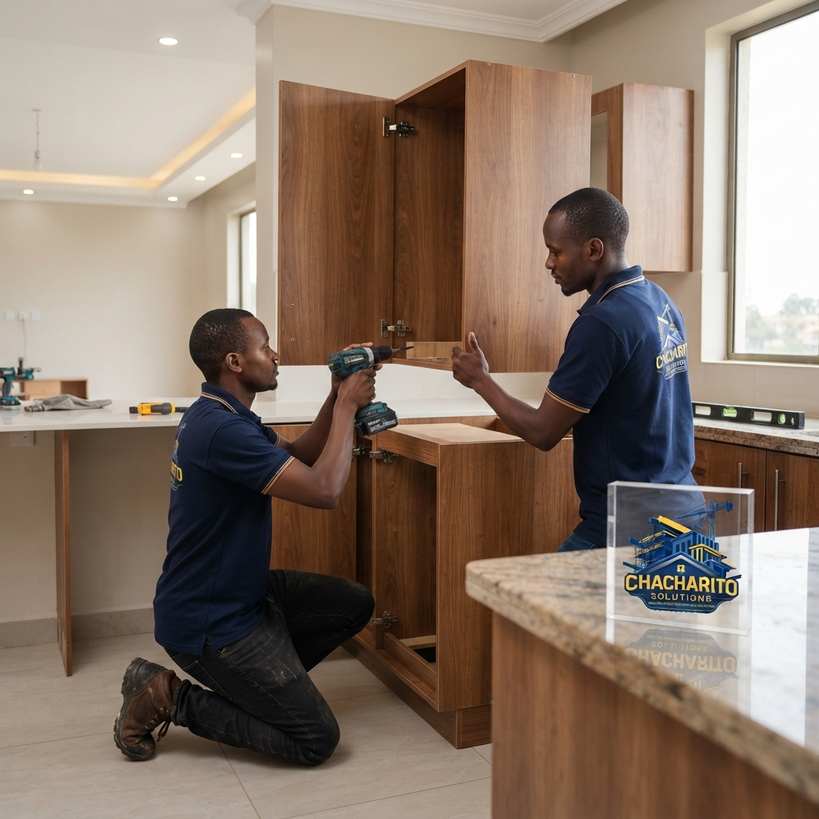 Fitted kitchen cabinets installed by Chacharito Solutions